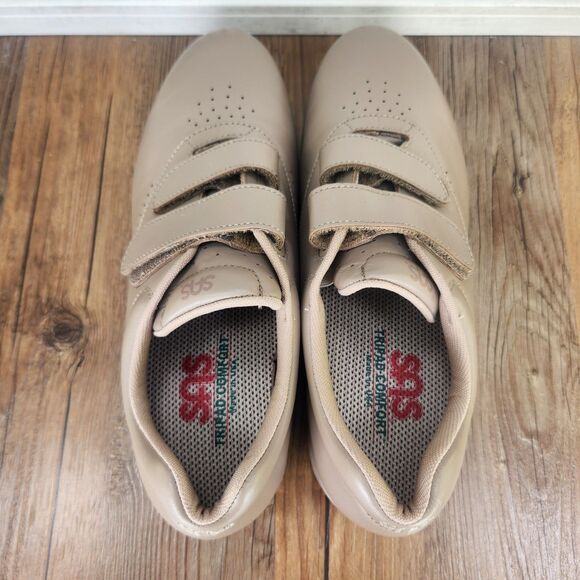 SAS Me Too Womens Sz 10 M Mocha Tan Leather Dual Strap Comfort Walking Shoes - Picture 6 of 9